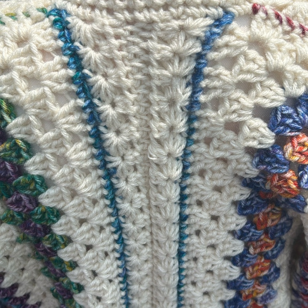 Colorful Crochet Women's Cardigan - Picture 5 of 6